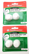 Lot of 2 Fluidmaster 7115 Universal Toilet Bowl White Bolt Caps To Hide Bolts