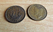 1938 King George VI Half Penny coin circulated