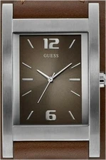 CLEARANCE! ~ GUESS UNISEX WRIST WATCH ~ LEATHER STRAP QUARTZ - IN GIFT BOX Used