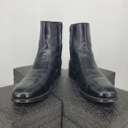 Florsheim Shoes Men’s 9.5D Regent 11087 Black Leather Dress Boots Side Zip