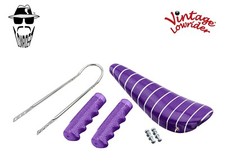 ORIGINAL LOWRIDER 20" Stingray Banana Seat Purple/Silver Sissy Bar Bicycle Grips