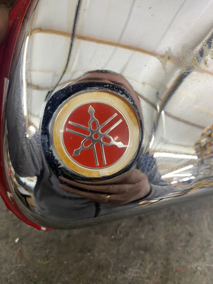 Tanque de gasolina original Yamaha 1957 YA3 YA-3 125 herramientas interior bonito raro Foto 4 de 4