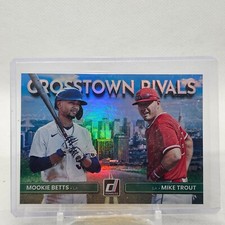 2022 Panini Donruss Baseball Mookie Betts & Mike Trout Crosstown Rivals Foil
