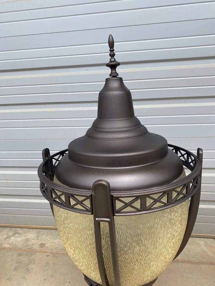 Lámpara de calle luminaria de bronce vintage de Nueva Orleans, lámpara de poste, se puede enviar. Foto 4 de 4