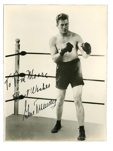 Gene Tunney Original Autographed Boxing Items