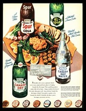 Original 1949 "Canada Dry" Club Soda, Water, Hi Spot Lemon Soda, Cola Print Ad
