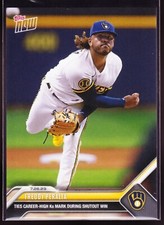 Freddy Peralta Milwaukee Brewers Team History Reds 2023 Topps Now #621 SP Base