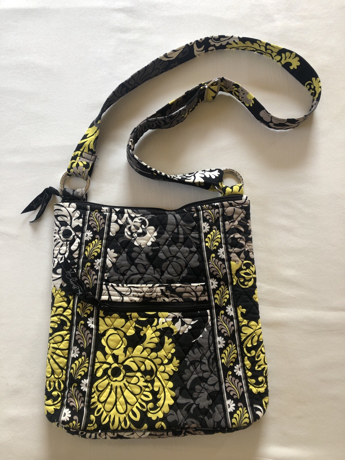 Vera Bradley Baroque Crossbody Purse Bag BlackYell… Gem