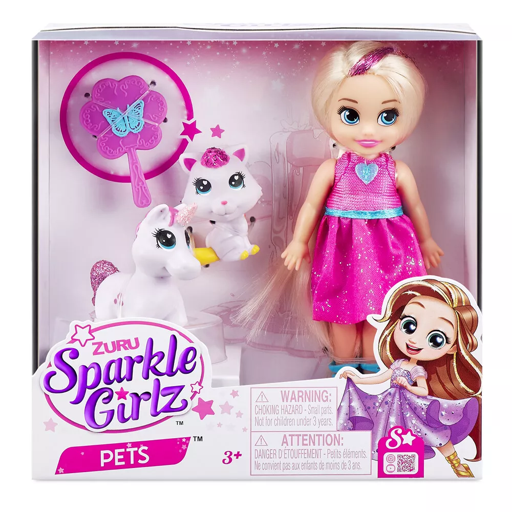 Zuru Sparkle Girlz 4.7 Fashion Styling Kids/Children Doll Assorted w/Pets  3+