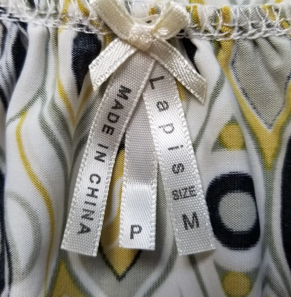 Lapis Топ блузка женщин средний геометрический короткие рукава декольте эластичной Джерси - Изображение 4 из 4