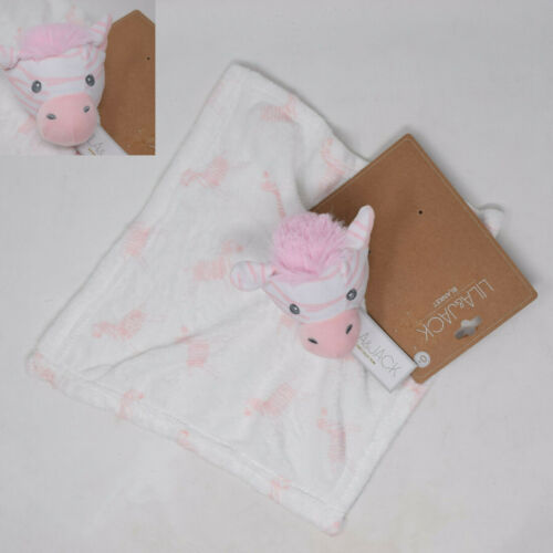 Coperta di sicurezza Lila e Jack zebra peluche rosa amorevole baby shower regalo safari nuova con etichette