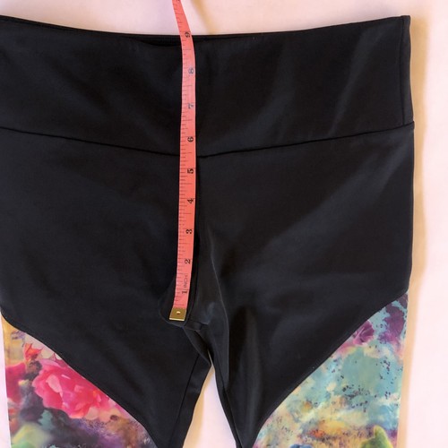 Onzie Leggings Pantalones Púrpura Negro Floral Ajustado Extra Pequeño Para Mujer - Imagen 4 de 10