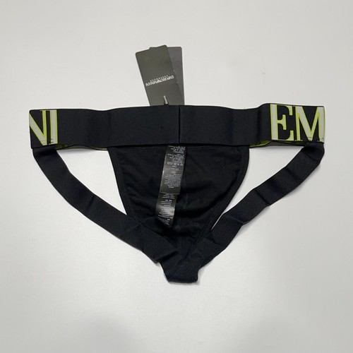 Emporio Armani Underwear Jockstrap Sospensorio nero maxi Logo taglia XL Uomo - Foto 3 di 9