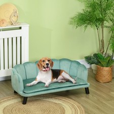 Image of Shell-Shaped Pet Sofa for Medium, Large Dogs w/ Legs, Cushion