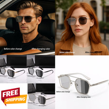 Photochromic Polarized Sunglasses Men Women Auto Darkening UV400 Anti-Glare