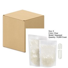 10,000 Box of Bulk Empty Gelatin Capsules Size 0 Clear Gel Caps Separated