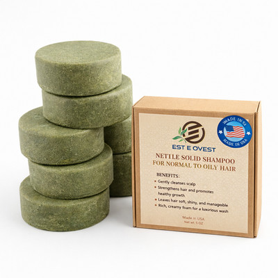 Nettle Solid Shampoo Bar 5 oz   For Normal to Oily Hair   Strengthens & Balances