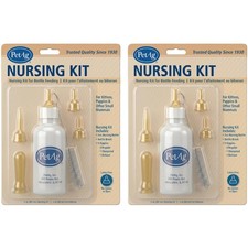 2-Pack Nursing Kit 2 oz for Baby Animals - Vented Bottles  Nipples Included