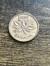 1964 Canada 1 One Small Cent Elizabeth II XF Extremely Fine Actual Coin TC4480*
