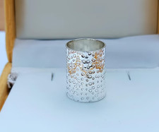 Hammered Band Ring, 925 Sterling Silver, Long Statement Wide Band Ring, All size