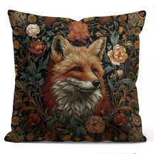 YOU FOUND ME William Morris Inspired Fox Pillow Cover 18x18 Inches - Vintage ...