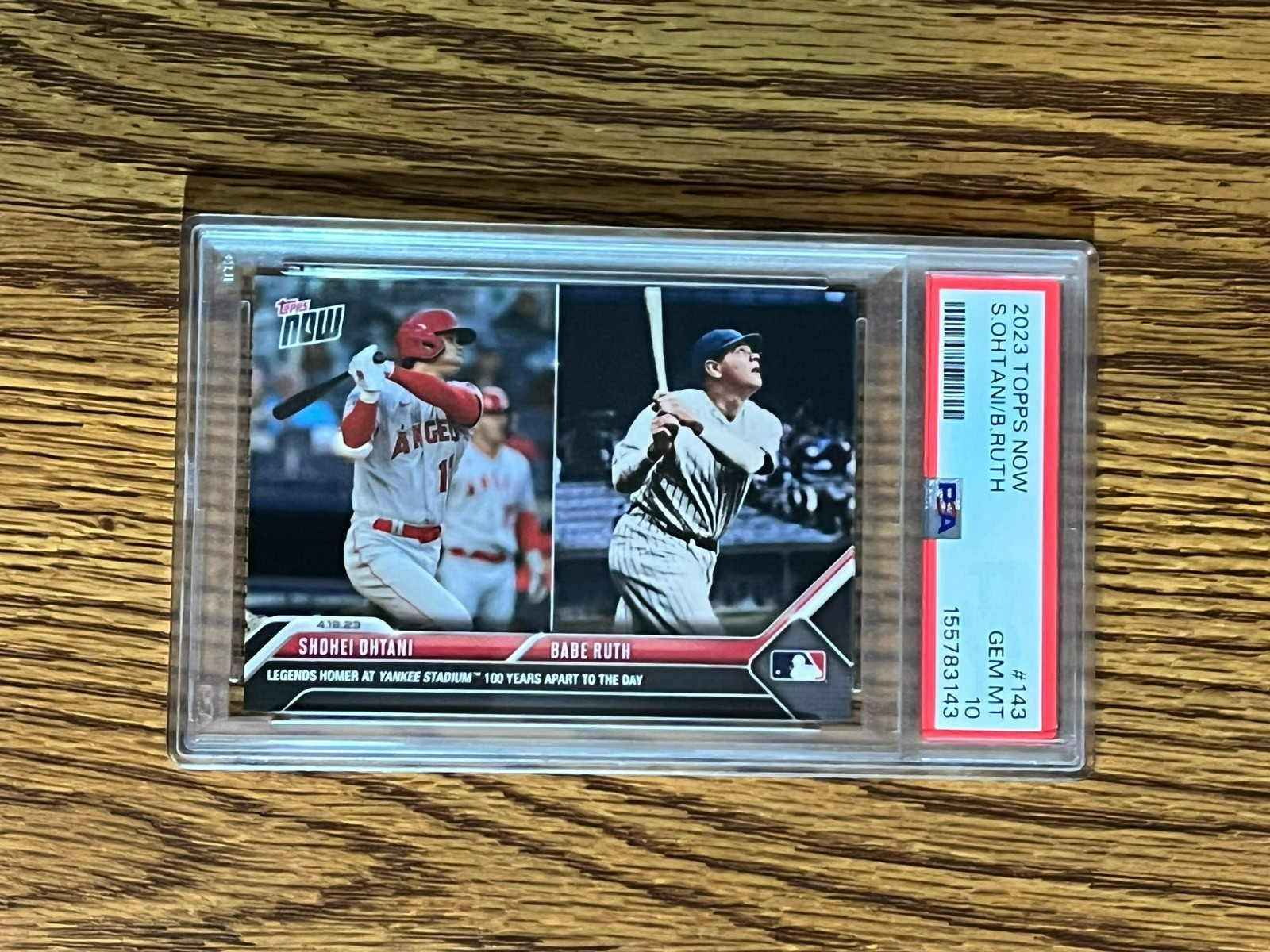 2023 Topps Now #143 Shohei Ohtani / Babe Ruth PSA 10