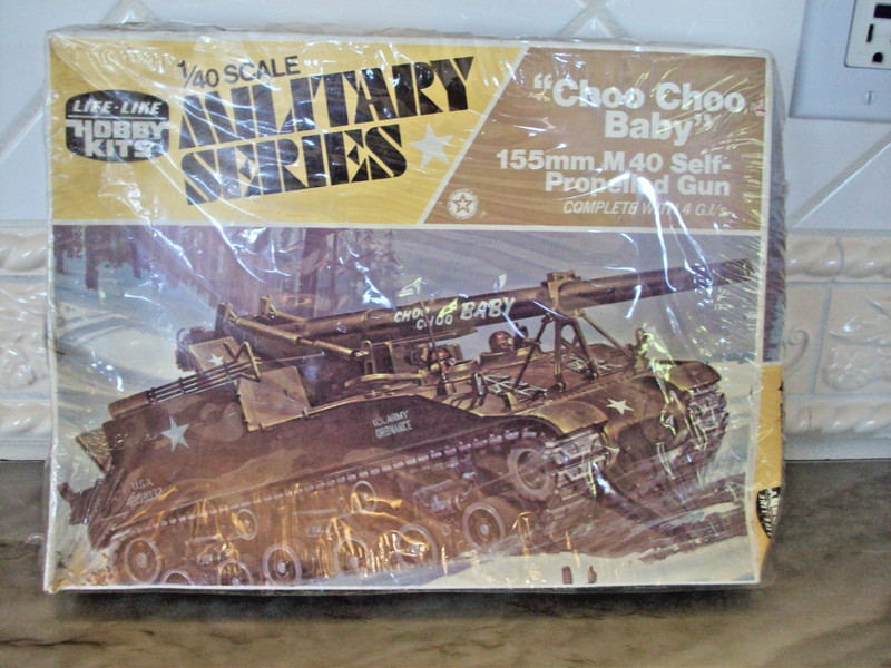 VINTAGE Life-Like Hobby Kits "Choo Choo Baby" 144mm M40 Self-Propelled Model Kit