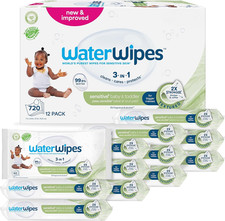 Baby Toddler Wipes 3-in-1 Sensitive, Unscented and Hypoallergenic 720 Count Pack