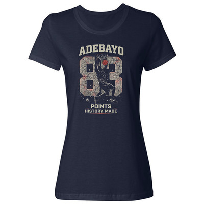 Adebayo 83 Points History Made Bam Dunk Graphic Ladies' Crewneck T-Shirt