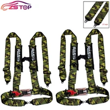 2PCS 3" Racing Seat Belt Harness 4 Point Quick Release Shoulder Pad ATV UTV