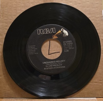 Elvis Presley: Unchained Melody/Softly As I Leave You - VG+ | 1978 Pop Rock 45