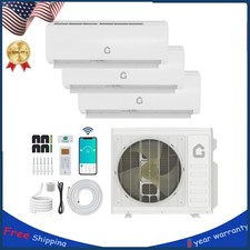 35000 BTU 19 SEER2 3 Zone Mini Split Air Conditioner/Heating Systems 12K 12K 24K