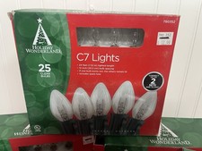 Christmas Lights Set, Clear, C7, 25-Ct.