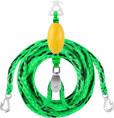 16 FT Tow Rope For Tubing Harness Pulley Water Sport Lines Heavy Duty Boat Hook