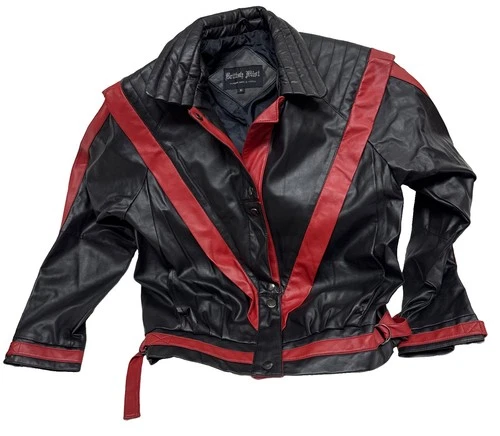 VTG Michael Jackson 80s Thriller Jacket Size Medium Polyvinyl British Mist - product listing photo