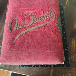 Antique Our Friends Cabinet Card Photo Album Victorian Oregon Astoria over 20