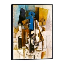 Framed Canvas Giclee Print Art Violin by Pablo Picasso Wall Art Decor 24"x32"