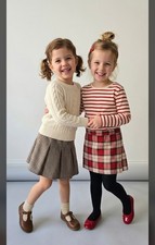 Girls 2 Skirt Bundle Lot HM Red Plaid SHEIN Houndstooth Pleated Sz 5T EUR 110