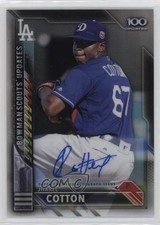 2016 Bowman Chrome Scout's Top 100 Updates /199 Jharel Cotton #BSU-JC Auto 0u68