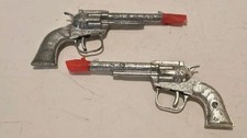 2 Vintage Esquire Amsterdam NY Single Shot Toy Cap Gun Revolver