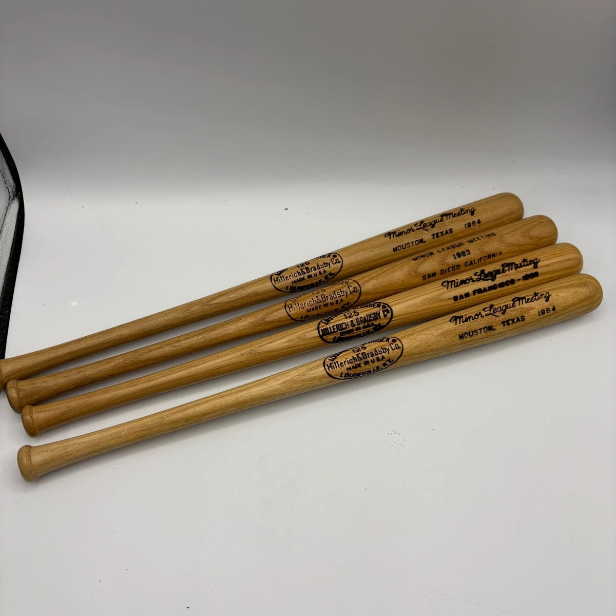 Lot 4 Mini Battes Louisville Slugger - Kirby Puckett - Vintage - Très Bon état