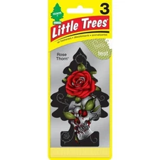 Little Trees Air Freshener Hanging Fragrances pack 3 Rose Thorn