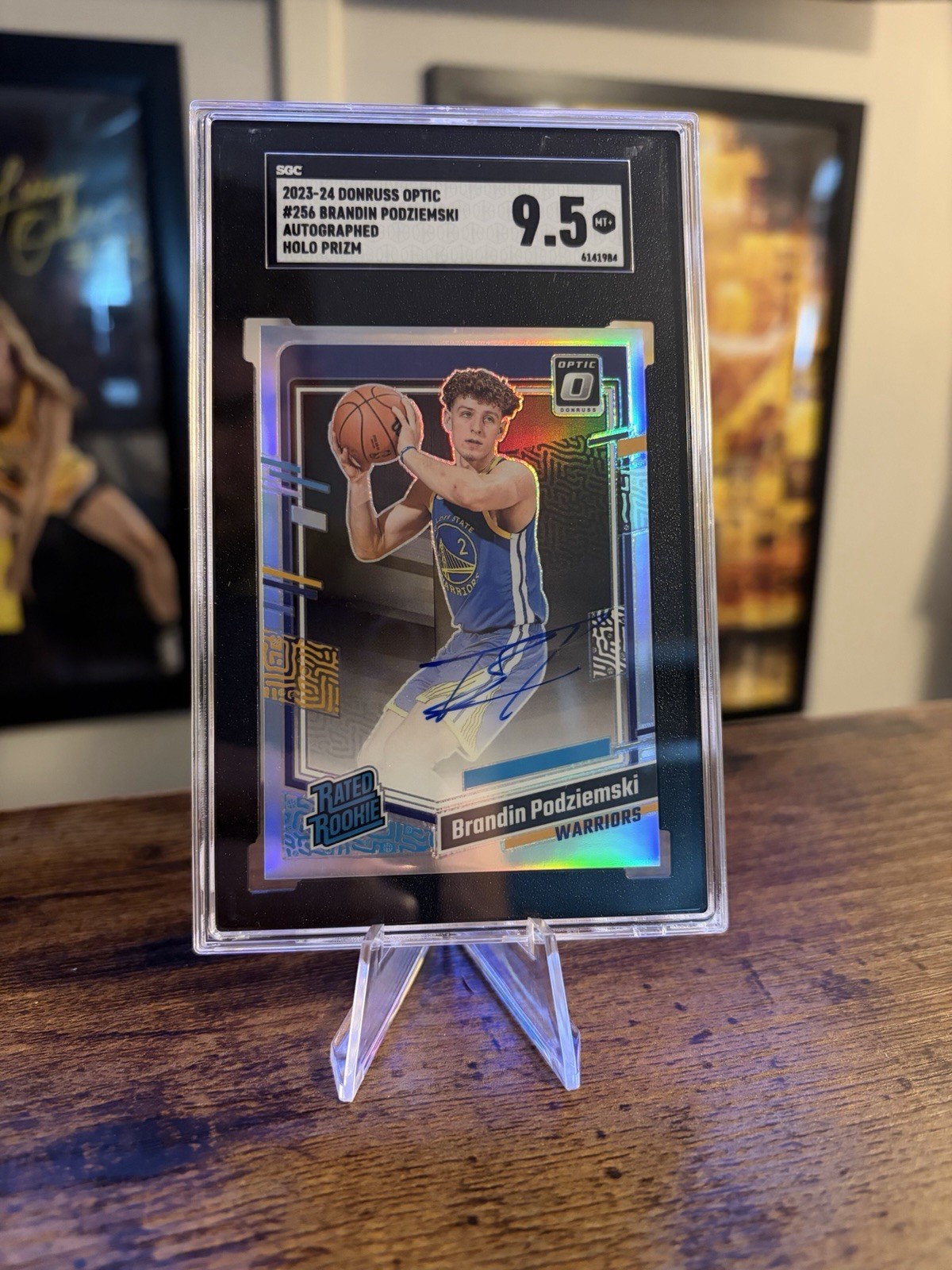 2023-24 Panini Donruss Optic - Rated Rookie Holo Auto #256 Brandin Podziemski