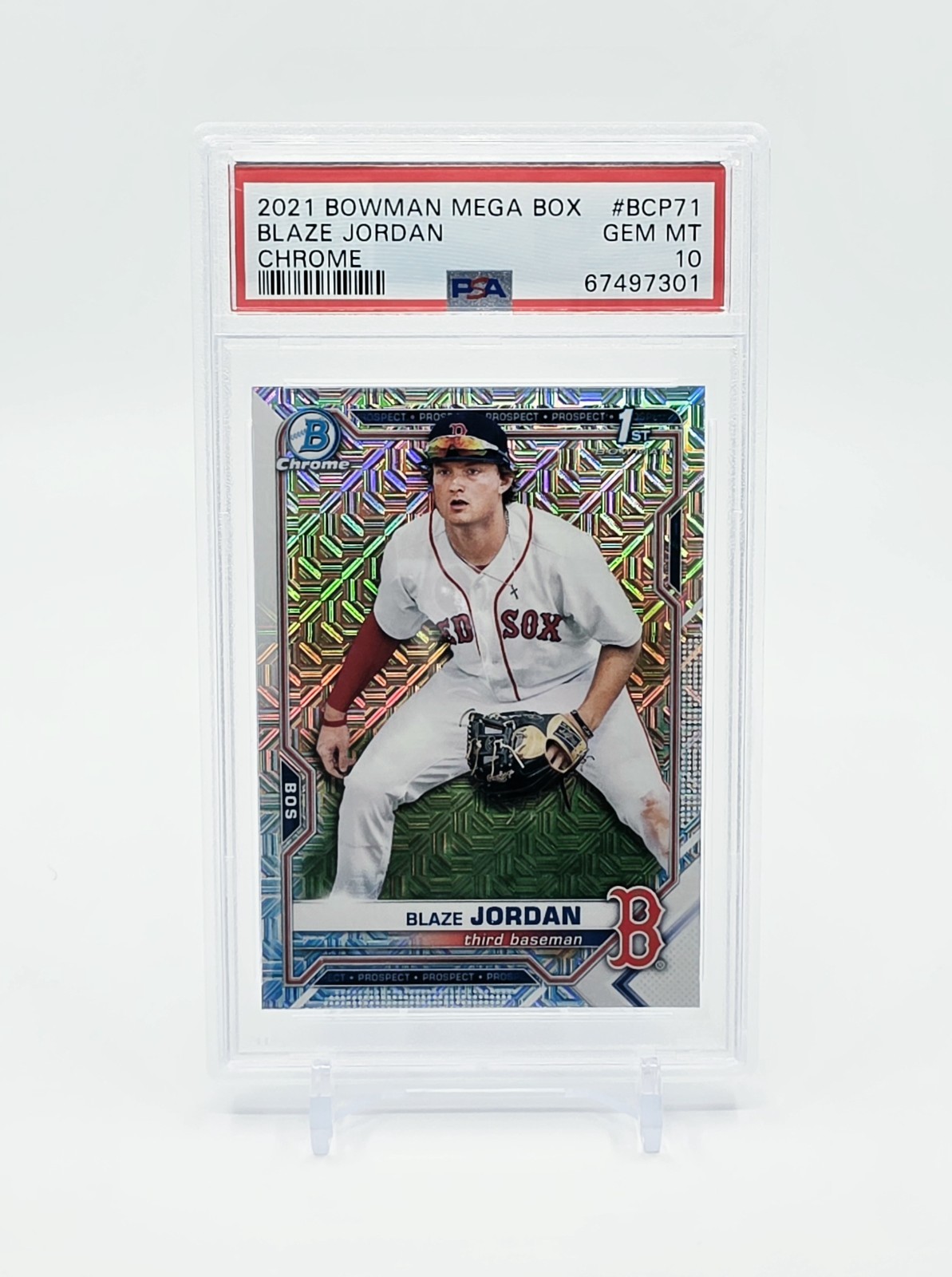 2021 Bowman Chrome Prospects 1st Blaze Jordan Mojo Refractor No. BCP71 PSA 10