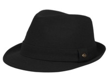 Unisex Timelessly Classic Manhattan Fedora Hat Small-Medium Black