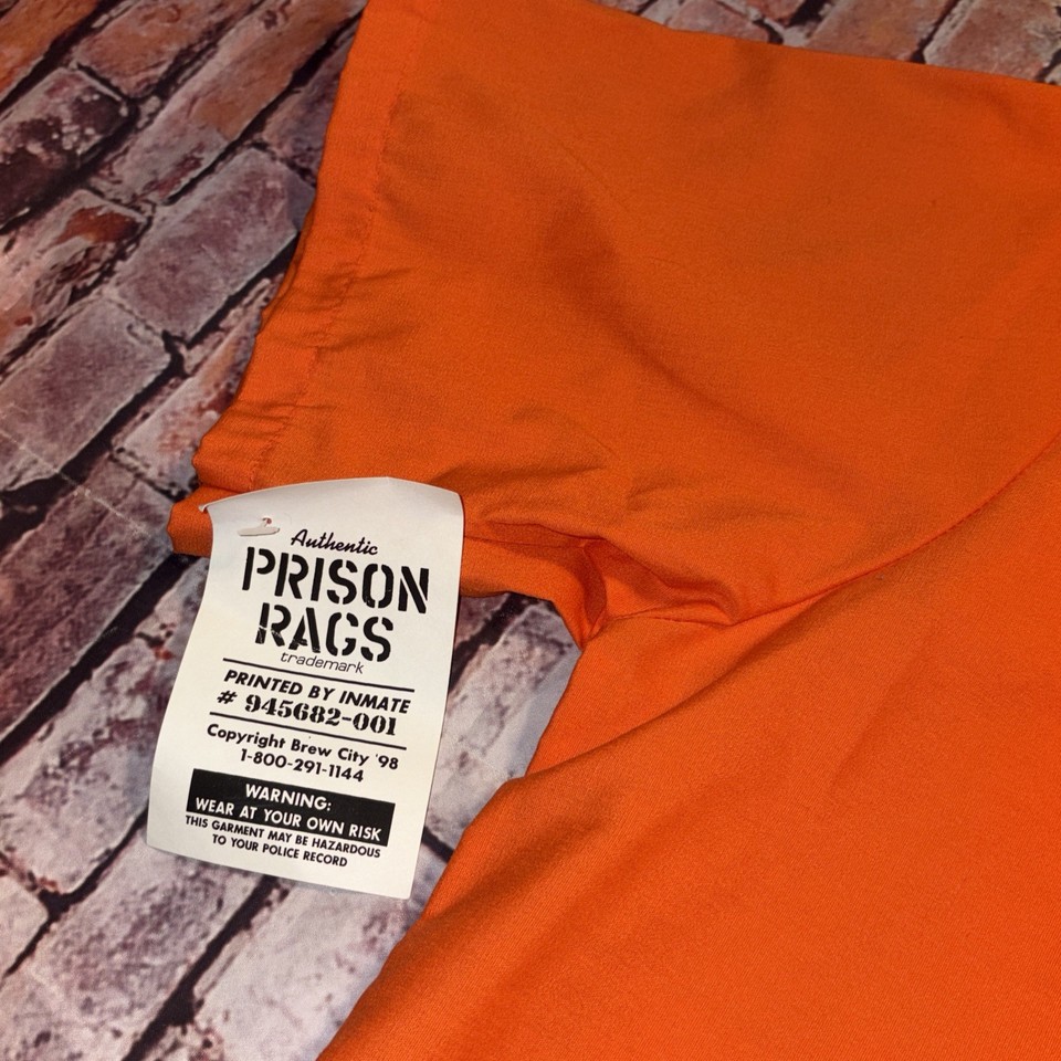 Men’s Red Kap Prison Rags Milwaukee County Jail Prisoner Shirt Size XXL ...