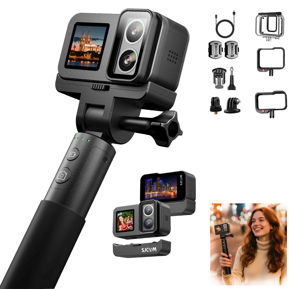 SJCAM SJ20 Dual Lens 4K Action Camera Night Vision 20MP Sport Camera Waterproof