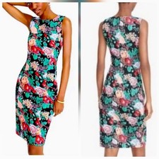J. Crew Adachi Floral Print Sleeveless Knee Length Sheath Dress Women Size 12