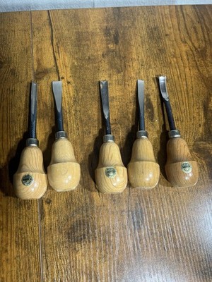 Mifer Tools Chisel Set Vintage Made in Spain Chrome-Molybdenum Lot Of 5