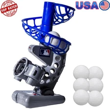 Electronic Baseball Pitching Machine 7 Sec Pitch 3 Adjustable Angles 6 Balls New